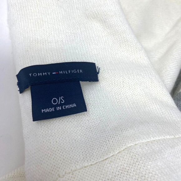 Tommy Hilfiger NWT Knit Infinity Scarf Ivory Grey Navy Stripes Fall Casual - Picture 10 of 10